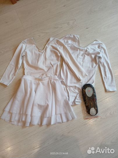 Купальники для гимнастики и танцев, балетки, юбка