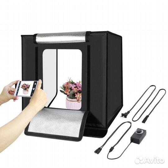 Фотобокс Лайткуб Puluz 40x40x40 см+6 фонов в компл