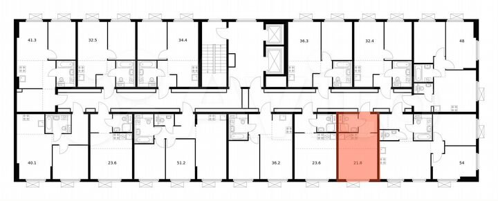 Квартира-студия, 21,8 м², 13/17 эт.