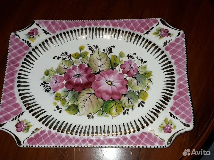 Гжель.Тарелка настенная