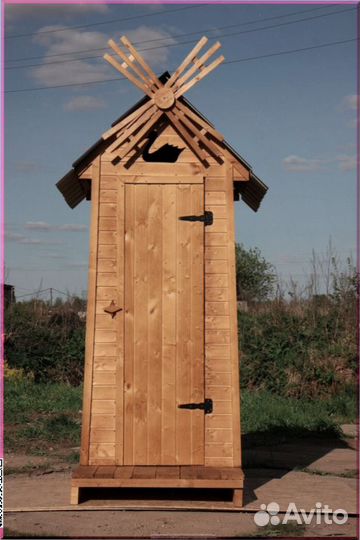 Уличный туалет с декором пчг 383