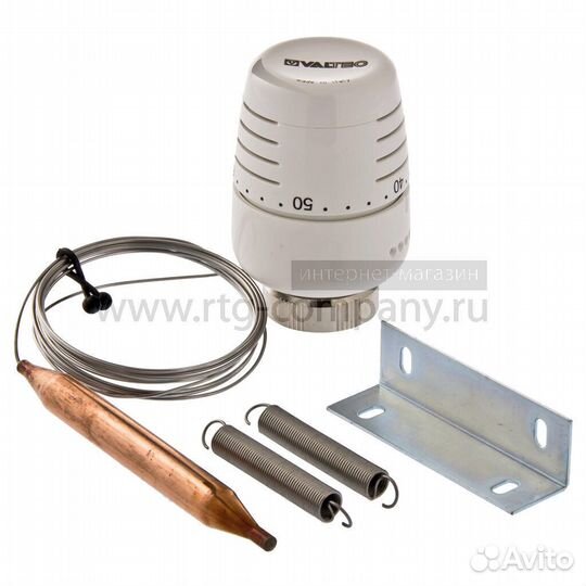 Термоголовка Valtec с выносным накладным датчиком