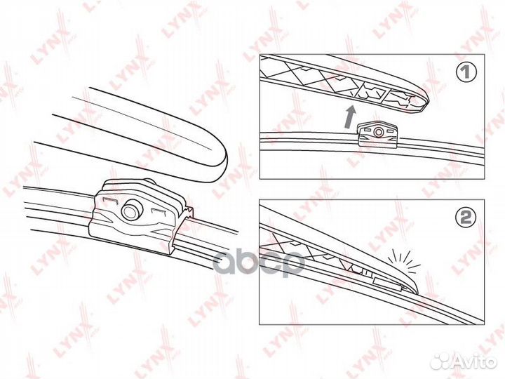 Щетка стеклоочистителя задняя 380мм зад LR3