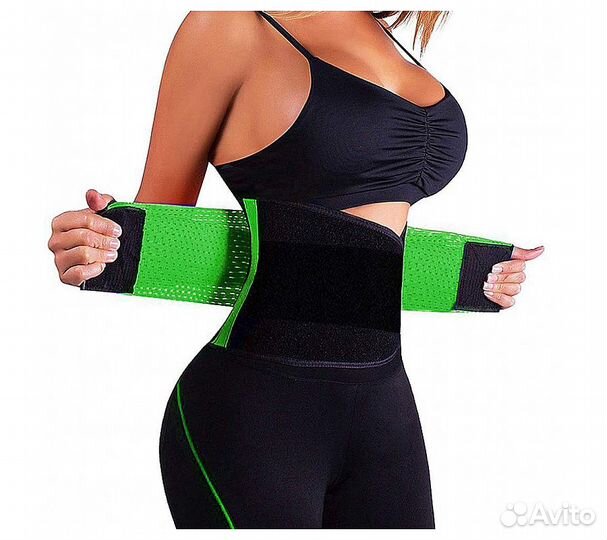 Фитнес пояс для похудения CleverCare, зеленый, раз