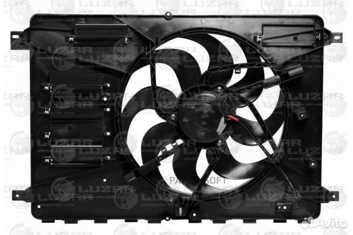 Вентилятор двигателя Ford Mondeo (07) (с кожухом)