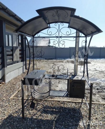 Мангал с крышей