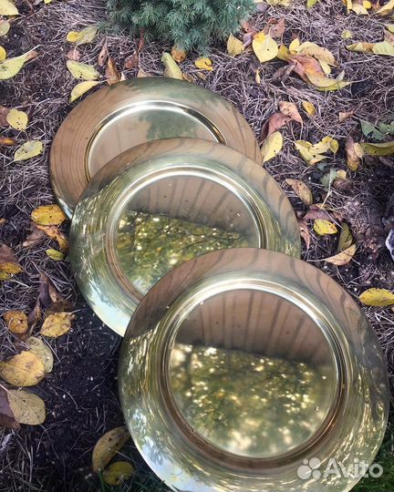 Подставочная тарелка латунь