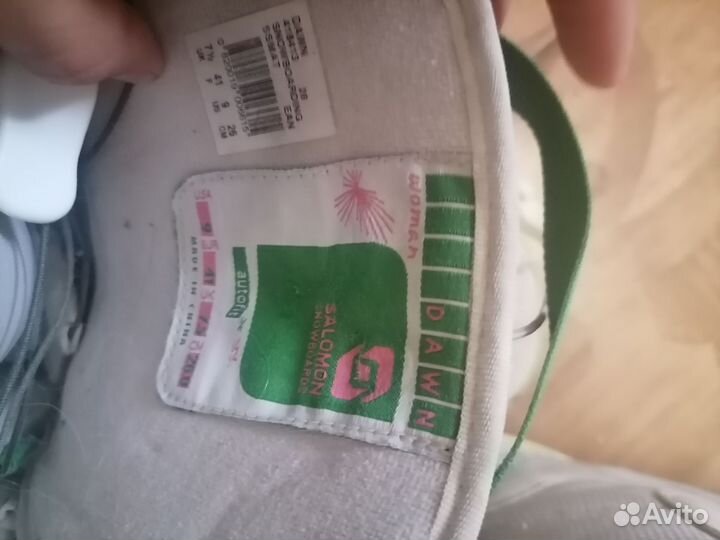 Сноуборд Боты Salomon dawn Женские 40,5 26 см