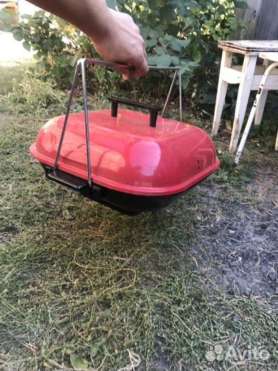 Переносной угольный гриль барбекю