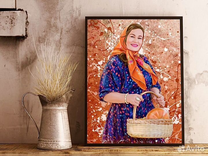 Портреты по фото на холсте в Казани