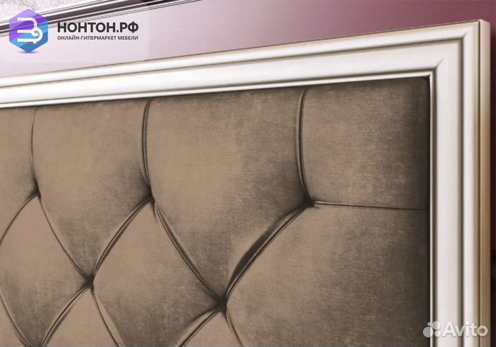 Кровать Габриэлла вудлайн кремовый / аруша венге п