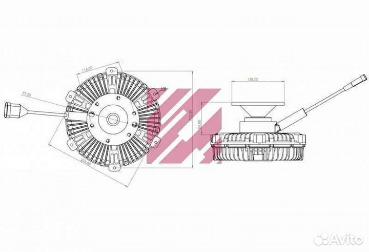 Вискомуфта вентилятора DAF