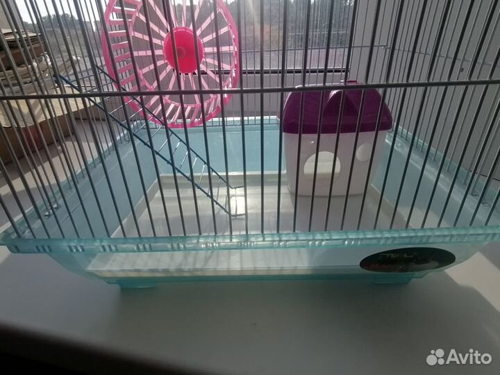 Клетка как новая, прогулочный шар в подарок