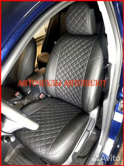 Чехлы Автопилот Toyota Corolla 11 из экокожи Ромб