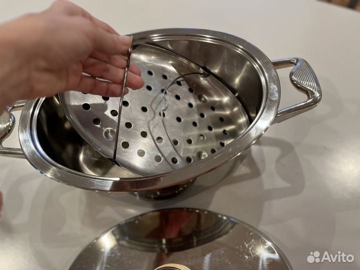 Кастрюля Цептер. Утятница-овал. 6 л