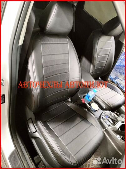 Чехлы Автопилот Kia Seltos из экокожи чёрные Класс