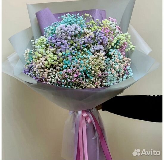 Букеты гиганты из гипсофилы