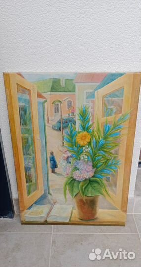 Картина акварелью на подрамнике 70на50