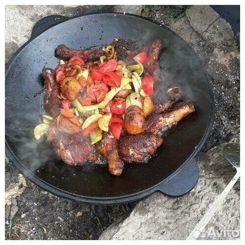 Садж Чугунный Сковорода Жаровня 40 45 50 см