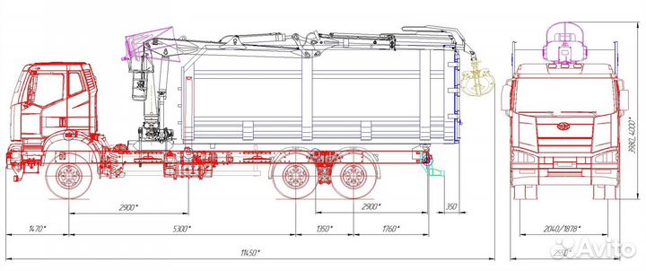 FAW J6 CA3250 с КМУ, 2024