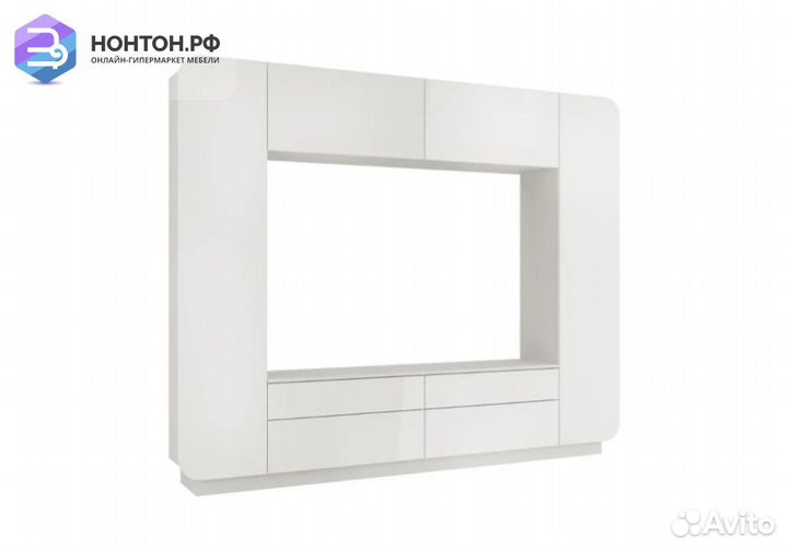 Стенка Лаванда-2 белый / белый глянец