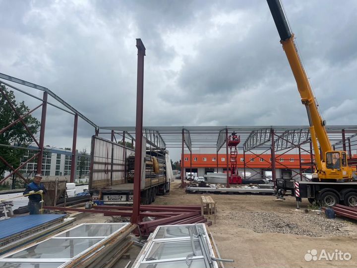 Каркасный быстровозводимый ангар