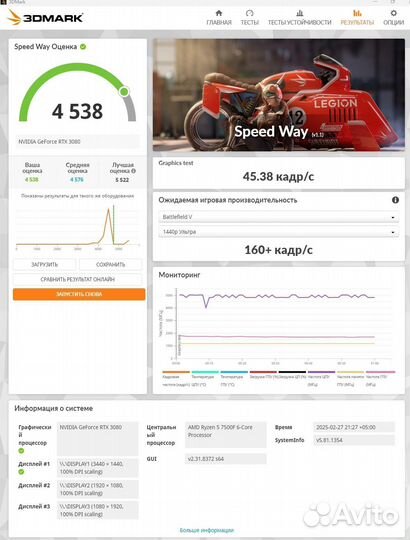 Видеокарта Gainward RTX 3080 phoenix 10gb Днс