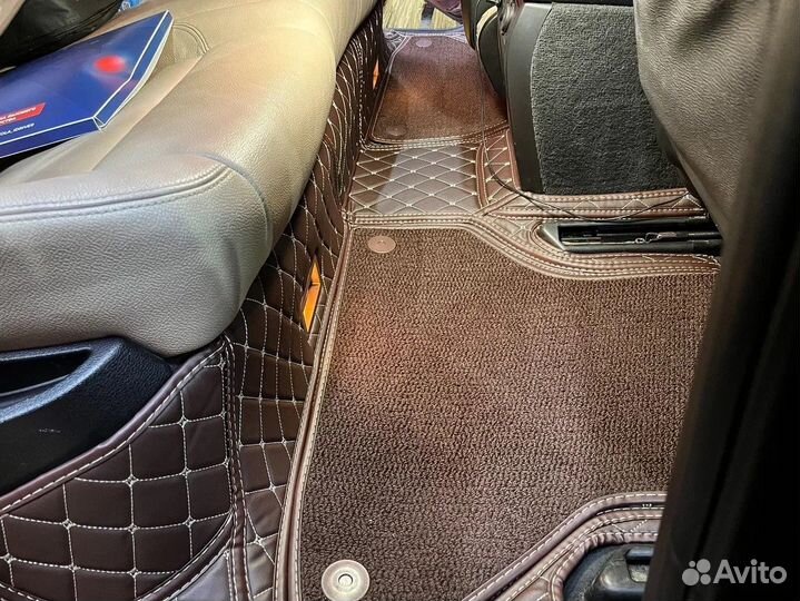 Автомобильные коврики из экокожи 3Д