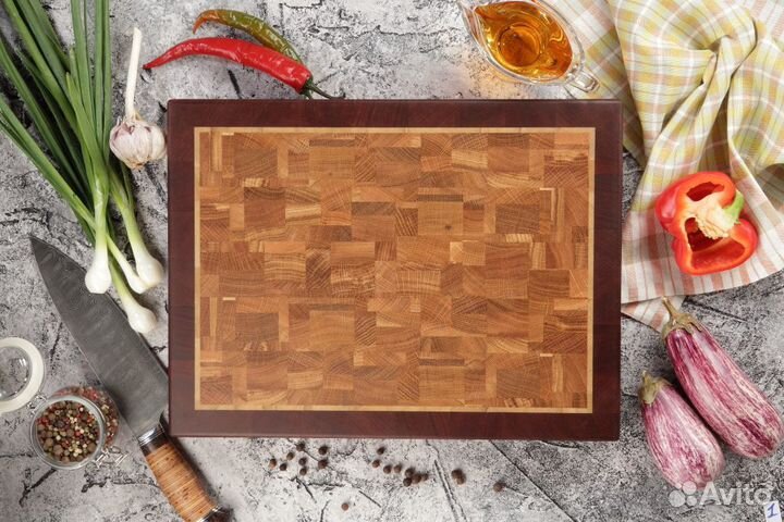 Разделочная доска торцевая рамка в рамке