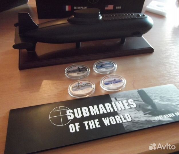 Подводные лодки мира. Набор монет, серебро