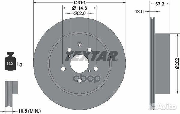 Диск тормозной lexus GS300,430,460 2005