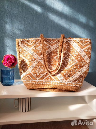 Новая Cумка плетёная джутовая летняя