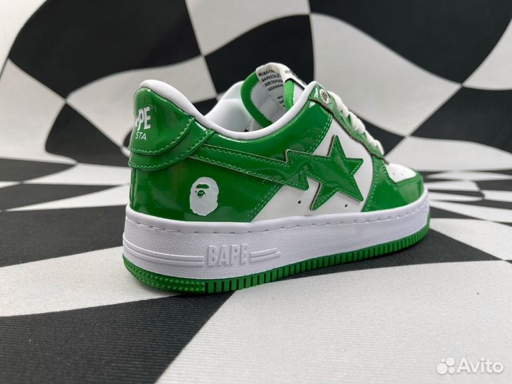 Кроссовки Bape Sta “Green/White”