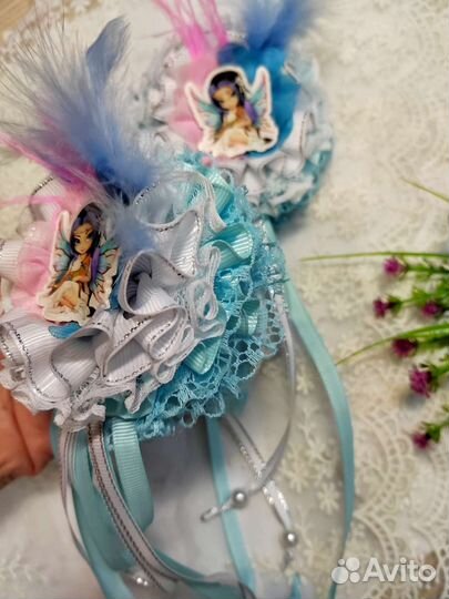 Бантики на резиночках ручной работы