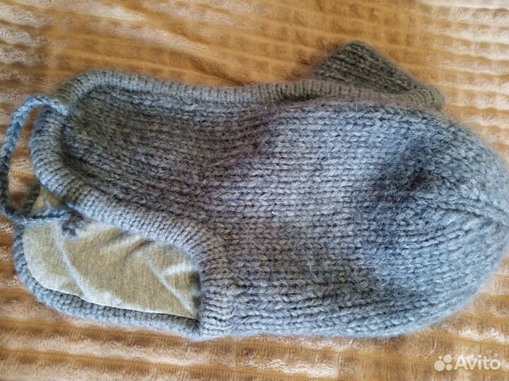 Шапка- ушанка вязаная