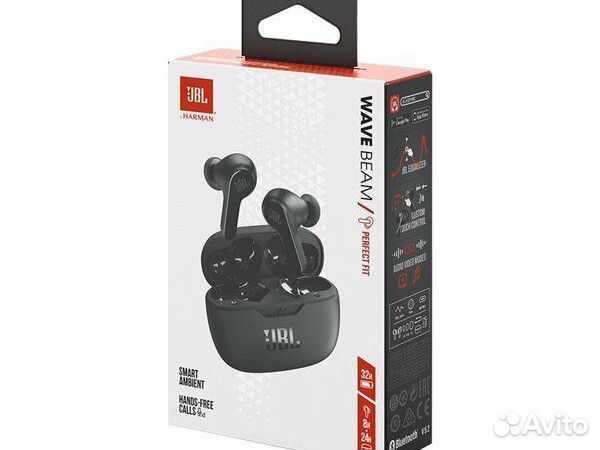 Беспроводные TWS-наушники JBL Wave Beam, черный