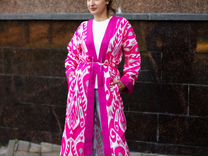 Пляжная накидка, кимоно восточное, узбекский халат