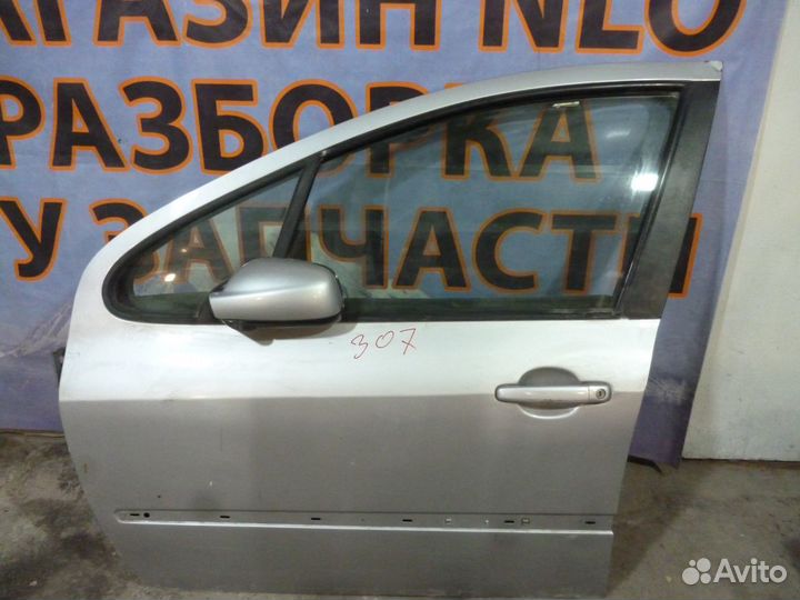 Peugeot 307 дверь передняя левая стекло зеркала