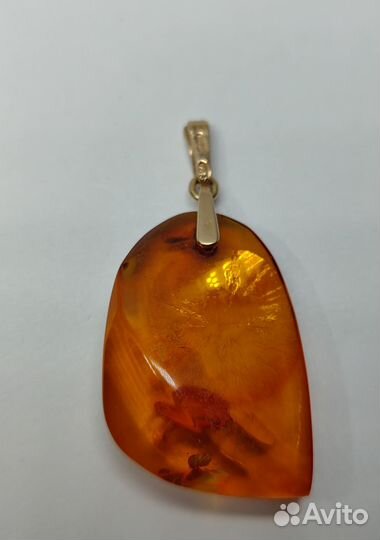 Кулон золото Янтарь проба 583 СССР