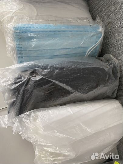 Маски медицинские голубые/черные/белые