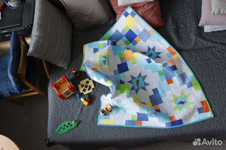 Детское лоскутное одеяло пэчворк