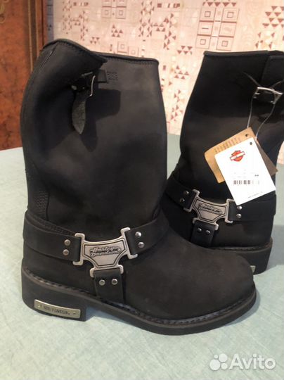 Кожаные сапоги Харлей-Девидсон с замком