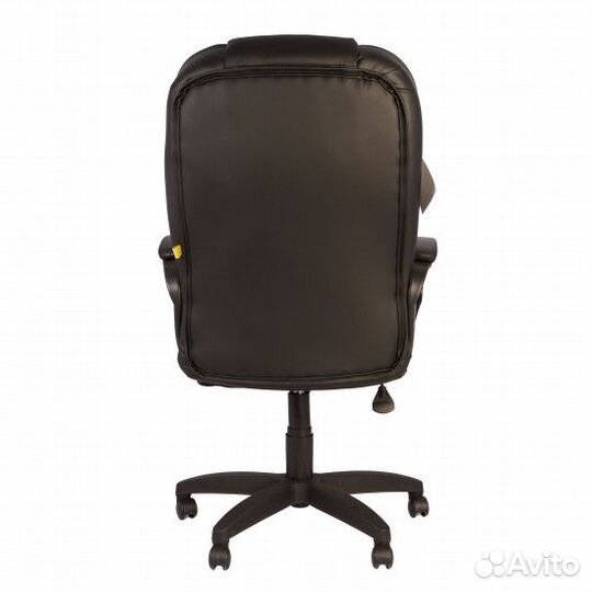Кресло руководителя Бруно кожзам черный (ультра)