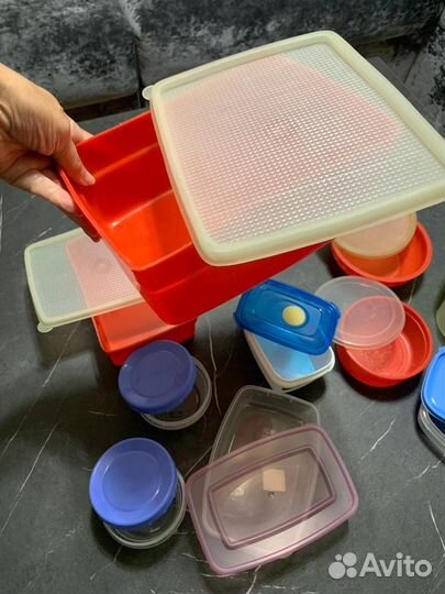 Пластиковые контейнеры для хранения пакетом