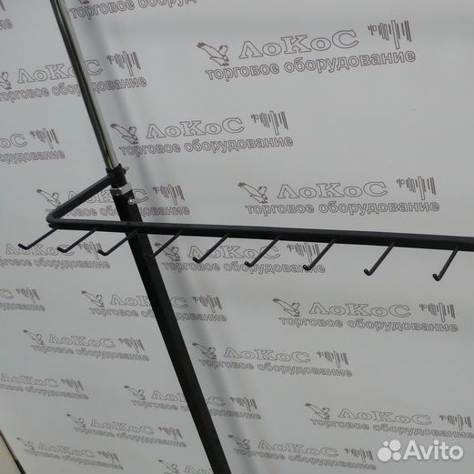 Вешало трехярусное с крючками L900мм H1700мм, ч