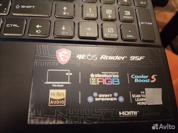 Игровой ноутбук MSI GE65 Raider 9SF