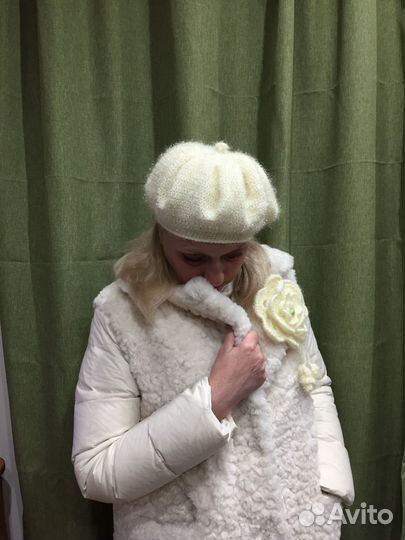 Берет вязаный «Тюльпан»