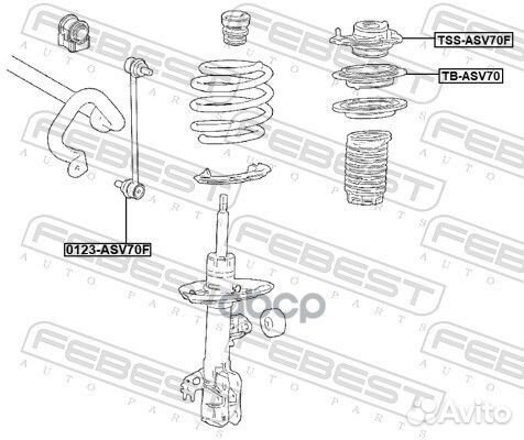 Опора амортизационной стойки tssasv70F Febest