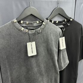 Футболка Balenciaga с пирсингом оверсайз (унисекс)