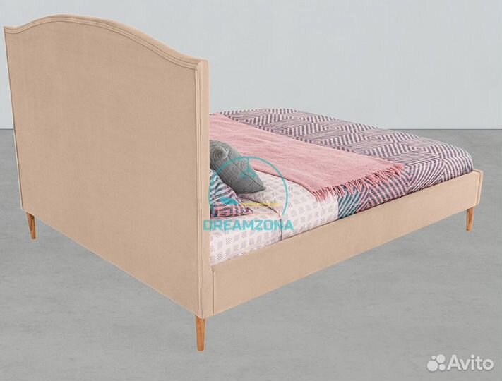 Кровать Аннет с мягким изголовьем под заказ